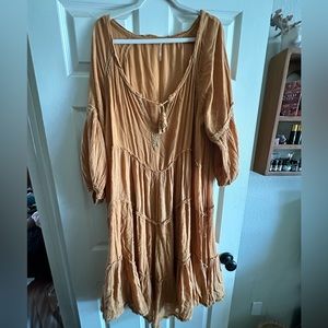 Free People Breezy Long Sleeve Maxi Dress